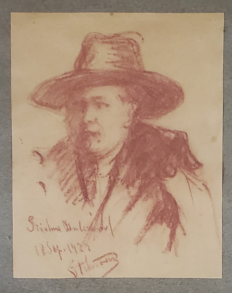 Barbat cu palarie - Semnat Indescifrabil