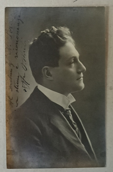 BARITONUL ITALIAN ORESTE MIELI 1870 - 1924  , FOTOGRAFIE CU DEDICATIE , INCEPUT DE SECOL XX