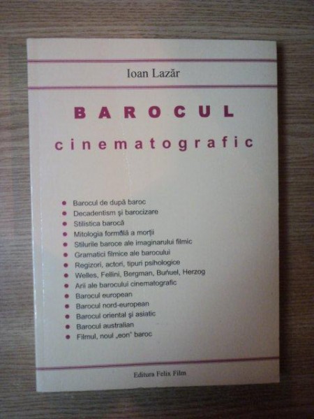 BAROCUL CINEMATOGRAFIC de ION LAZAR , CONTINE DEDICATIA AUTORULUI