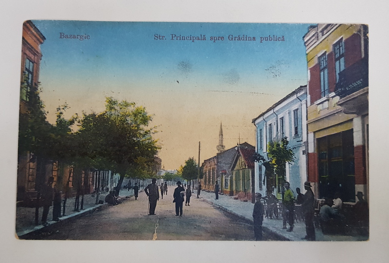 BAZARGIC - STRADA PRINCIPALA SPRE GRADINA PUBLICA , CARTE POSTALA ILUSTRATA , 1929