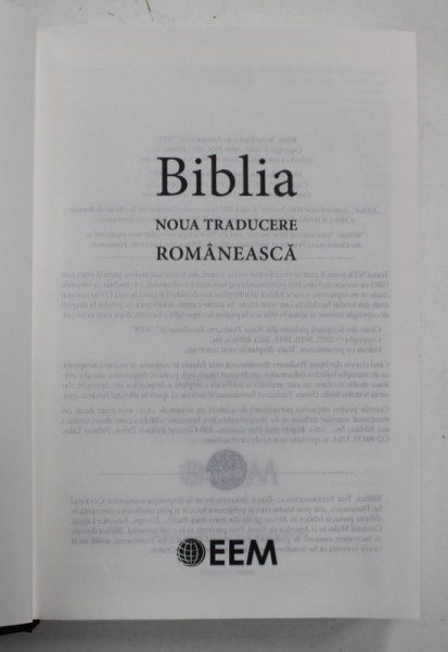 BIBLIA , NOUA TRADUCERE ROMANEASCA ,  2021