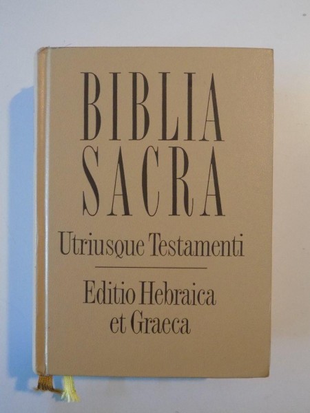 BIBLIA SACRA, UTRIUSQUE TESTAMENTI EDITIO HEBRAICA ET GRAECA 1994