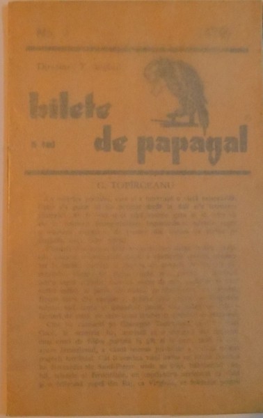 BILETE DE PAPAGAL, NR. 2 (479)