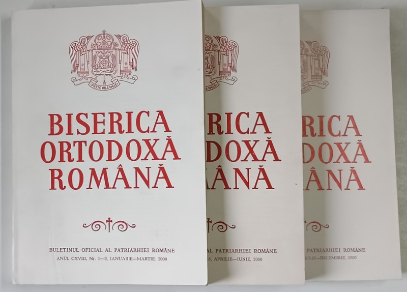 BISERICA ORTODOXA ROMANA , BULETINUL OFICIAL AL PATRIARHIEI ROMANE , VOLUMELE I - III , ANUL CXVIII , NUMERELE 1 - 12 , IANUARIE - DECEMBRIE , 2000 *AN COMPLET
