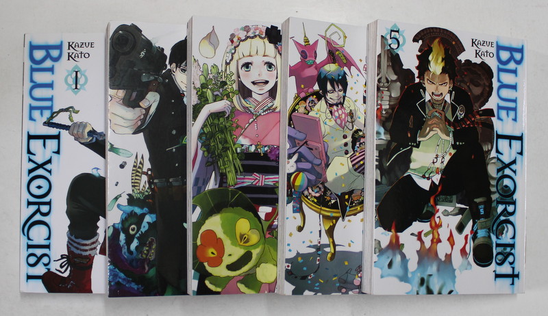 BLUE EXORCIST , VOLUMES I - V , story and art by KAZUE KATO , 2009