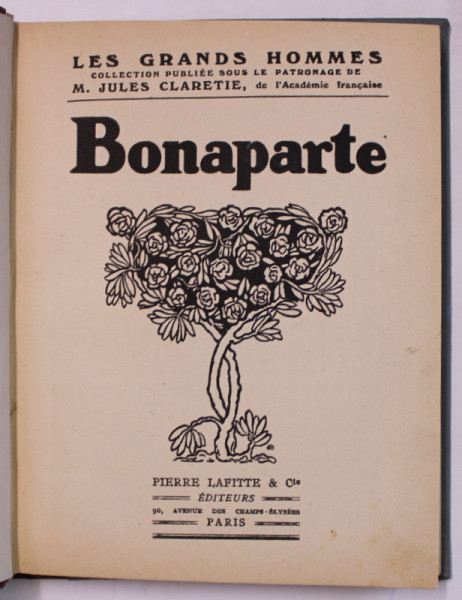 BONAPARTE , COLLECTIONS ' LES GRANDS HOMMES ' , 1913