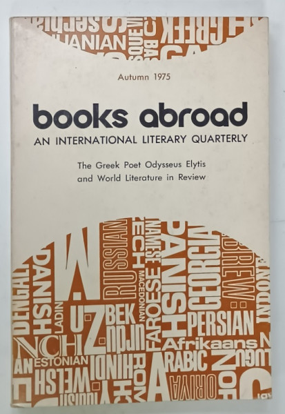 BOOKS ABROAD , AN INTERNATIONAL LITERARY QUATERLY , AUTUMN 1975