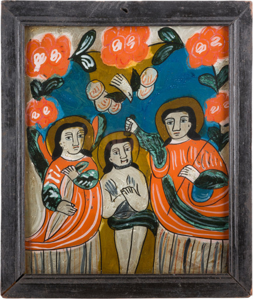 Botezul Domnului, Icoana Romaneasca ple glaja, Secol XIX