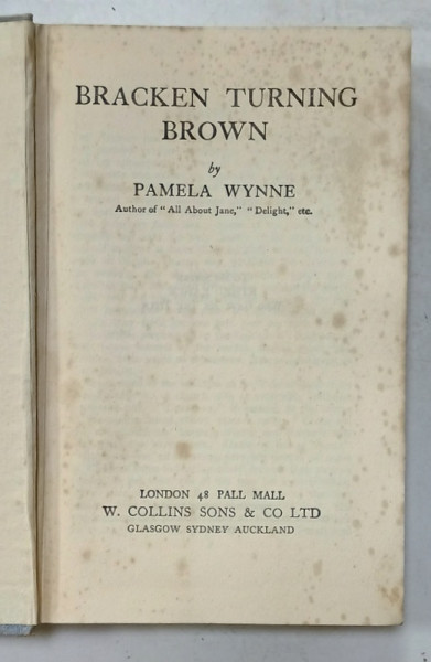 BRACKEN TURNING BROWN by PAMELA WYNNE , ANII '20