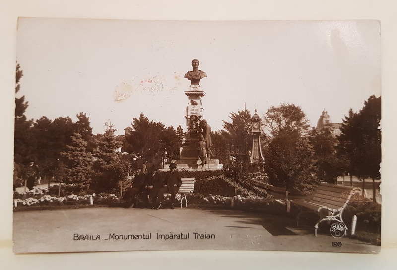 BRAILA , MONUMENTUL IMPARATULUI TRAIAN , CARTE POSTALA , INTERBELICA