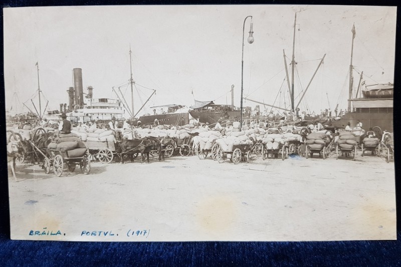 Braila, Portul, 1917 - Fotografie originala