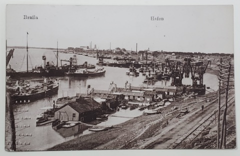 BRAILA , VEDERE DE ANSAMBLU A PORTULUI , 1916