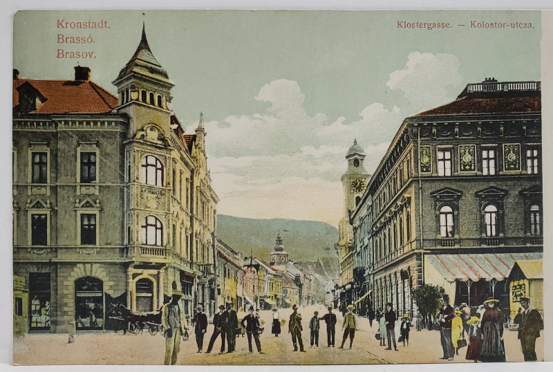 BRASOV , STRADA VAMII , CARTE POSTALA , INCEPUT DE SECOL XX