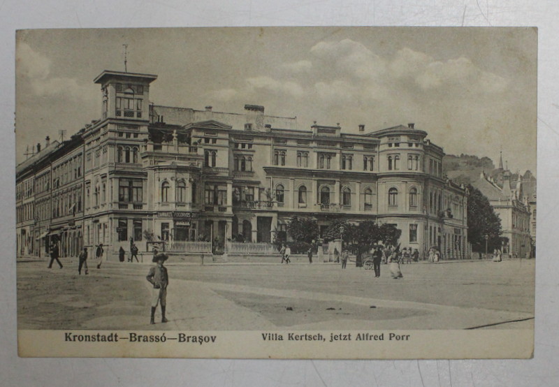 BRASOV - VILA KERTSCH ( ALFRED PORR ) , CARTE POSTALA ILUSTRATA , MONOCROMA, CIRCULATA , DATATA 1928