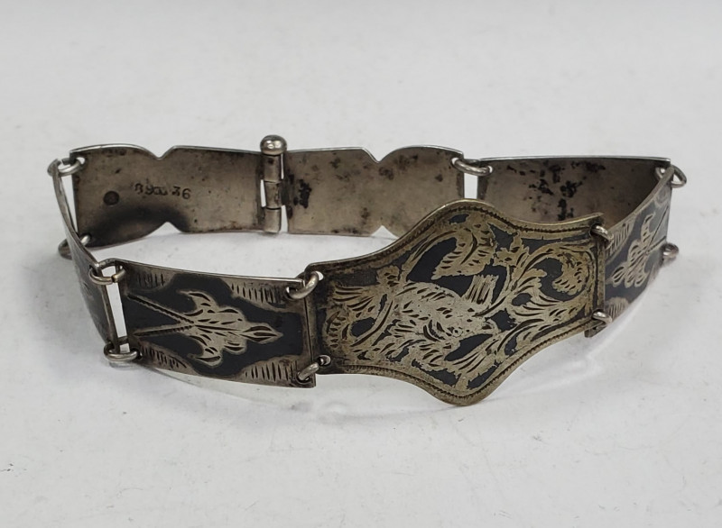 Bratara din argint decorata in tehnica nielo, Perioada Interbelica