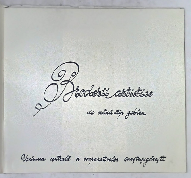 BRODERII ARTISTICE DE MANA - TIP GOBLEN , ANII '70