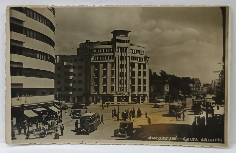 BUCURESTI , INTERSECTIA CALEA GRIVITEI CU BULEVARDUL I.G. DUCA , FOTOGRAFIE FORMAT CARTE POSTALA , 1941