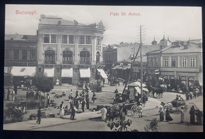 Bucuresti. Piata Sf. Anton - CP Ilustrata