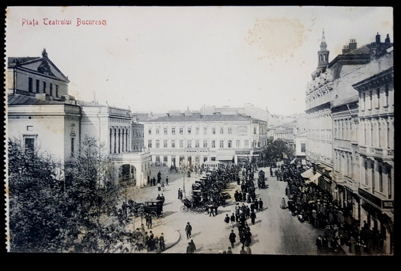 Bucuresti, Piata Teatrului - Carte Postala Ilustrata