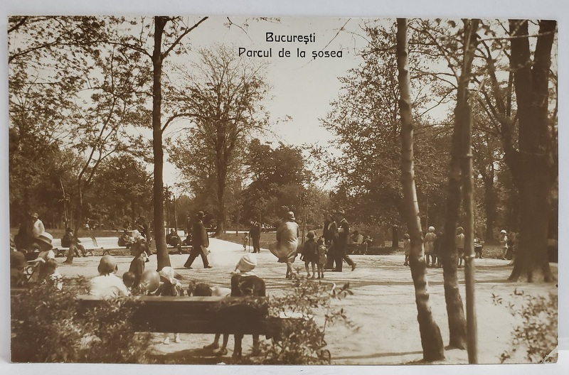 BUCURETI , PARCUL DE LA SOSEA , CARTE POSTALA , INTERBELICA