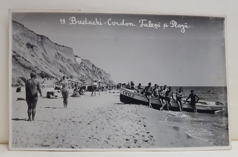 BUDACHI - CORDON , RAIONUL CETATEA ALBA , FALEZA SI  PLAJA , FOTOGRAFIE TIP CARTE POSTALA , 1936