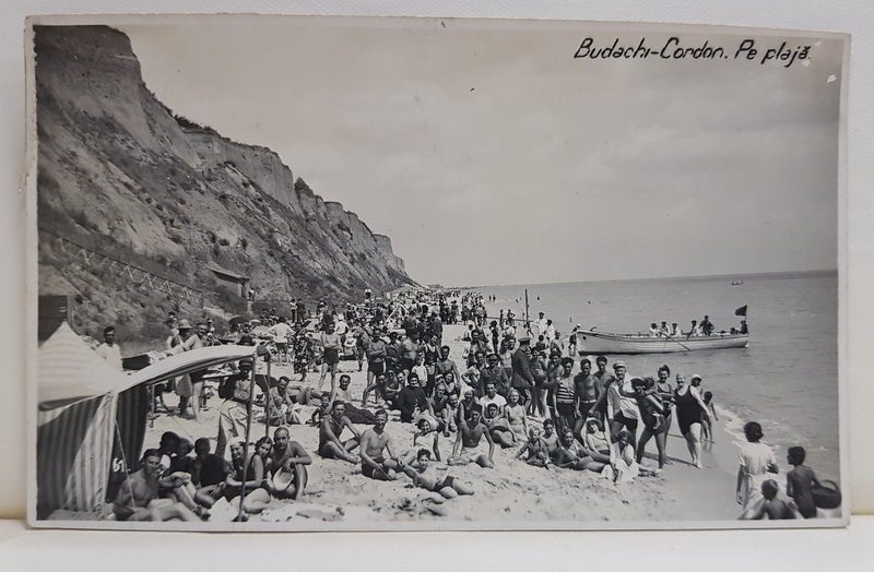 BUDACHI - CORDON , RAIONUL CETATEA ALBA , VEDERE DE PE PLAJA , FOTOGRAFIE TIP CARTE POSTALA , 1936