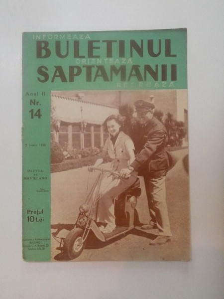 BULETINUL SAPTAMANII , ANUL II , NR. 14 , 5 IUNIE 1938