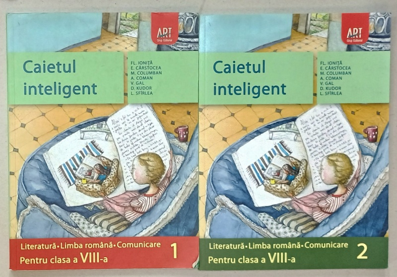 CAIETUL INTELIGENT , LITERATURA , LIMBA ROMANA , COMUNICARE , PENTRU CLASA  A  - VIII - A  de FL. IONITA ...L. SFIRLEA , SEMESTRELE  I- II , 2 VOLUME , 2013