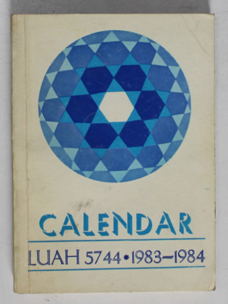 CALENDAR LUAH PE ANUL 5744 ( 1983 - 1984  )