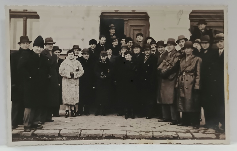 CAMPIA  TURZII , INDUSTRIA SARMEI , FOTOGRAFIE DE GRUP , IN EXTERIOR , FOTOGRAFIE FORMAT CARTE POSTALA , 1937
