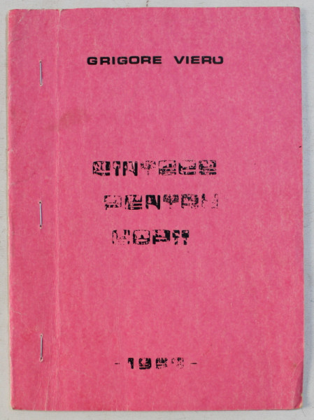 CANTECE PENTRU COPII de GRIGORE VIERU , 1989