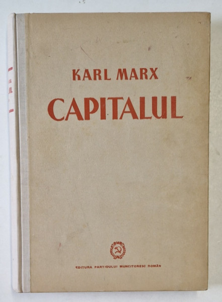 CAPITALUL-KARL MARX  VOL 2 , CARTEA  A 2-A  1951