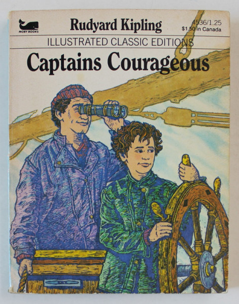 CAPTAINS COURAGEOUS by RUDYARD KIPLING , illustrations by MITSU YAMAMOTO , 1983, PREZINTA INSEMNARI PE PAGINA DE TITLU *