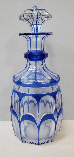 Carafa din cristal colorat, Epoca Biedermeier, cca. 185