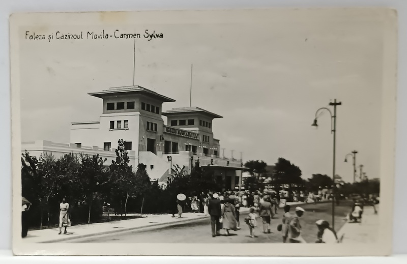 CARMEN SYLVA , FALEZA SI CAZINOUL MOVILA , CARTE POSTALA ILUSTRATA , 1915