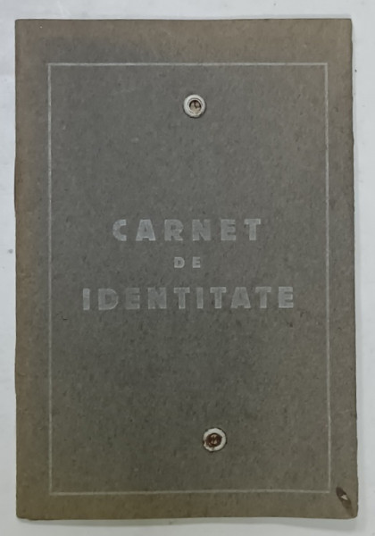 CARNET DE IDENTITATE , PRIMARIA ORASULUI TARGU - JIU , JUDETUL GORJIU , 1923