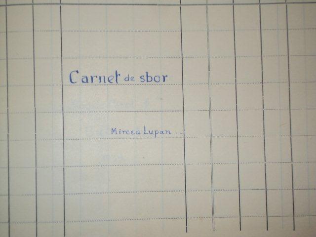 CARNET DE SBOR -  MIRCEA LUPAN  1939