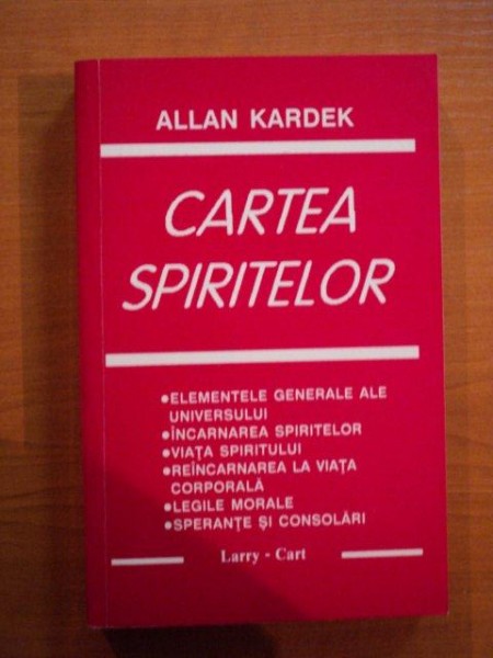 CARTEA SPIRITELOR de ALLAN KARDEK , 1995