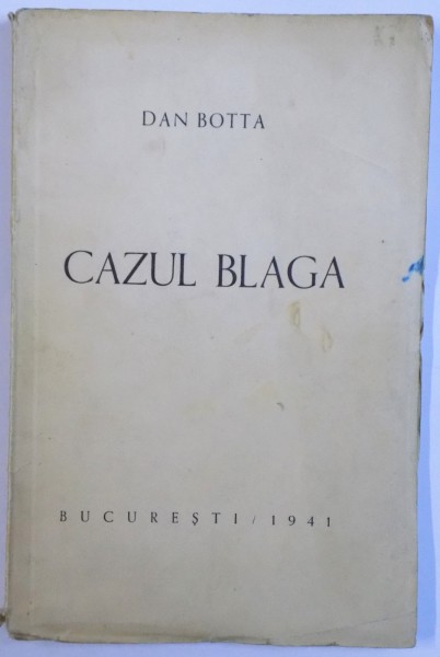 CAZUL BLAGA de DAN BOTTA  1941