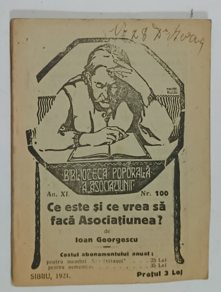 CE ESTE SI CE VREA SA FACA ASOCIATIUNEA ? de ION GEORGESCU , 1921
