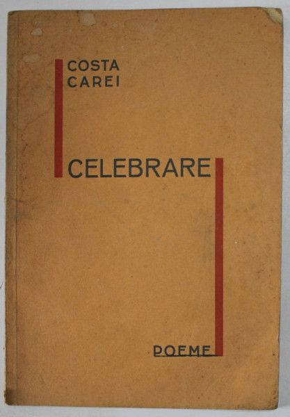 CELEBRARE , poeme de COSTA CAREI , 1935