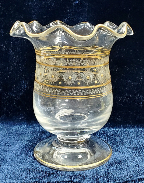 Chisea pentru dulceata, decorata cu aur coloidal - Perioada interbelica