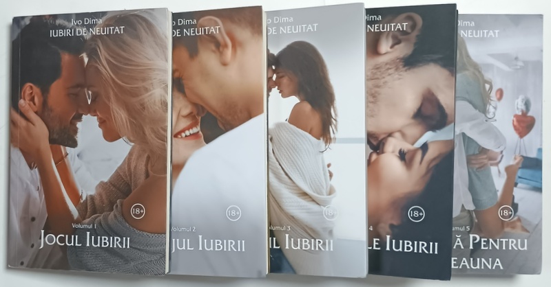 CICLUL ' IUBIRI DE NEUITAT ' de IVO DIMA , VOLUMELE I - V , 2019 , LITERATURA EROTICA , 18 + !