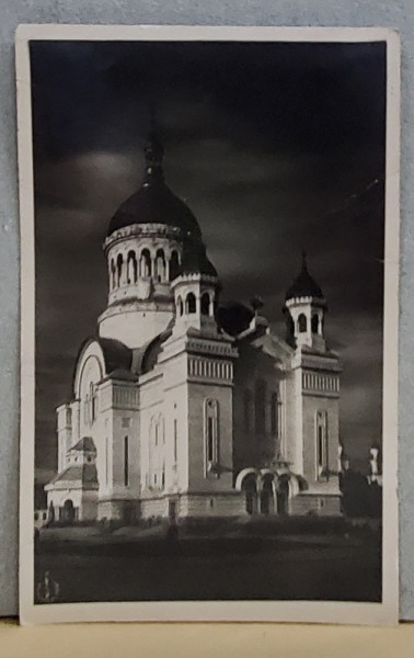 CLUJ - CATEDRALA , FOTOGRAFIE TIP CARTE POSTALA, 1934