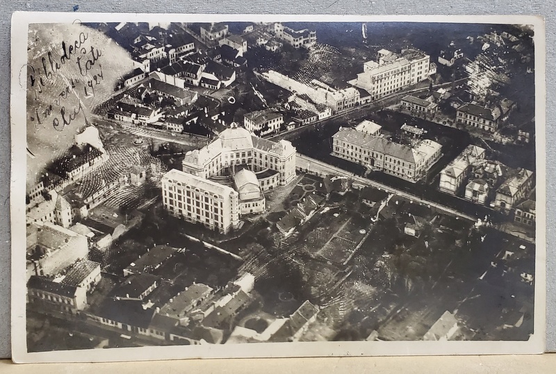 CLUJ , VEDERE AERIANA , BIBLIOTECA UNIVERSITATII , CARTE POSTALA , 1925