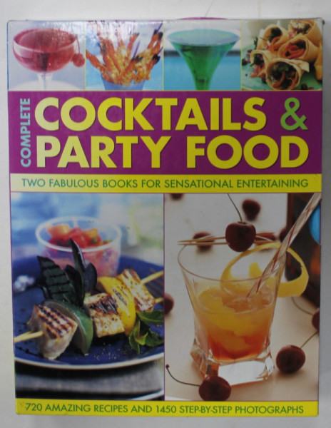 COCKTAILS AND PARTY FOOD , TWO FABULOUS BOOKS , 720 AMAZING RECIPES , 1450 STEP - BY - STEP PHOTOGRAPHY , by BRIDGET JONES and STUART WALTON , 2009