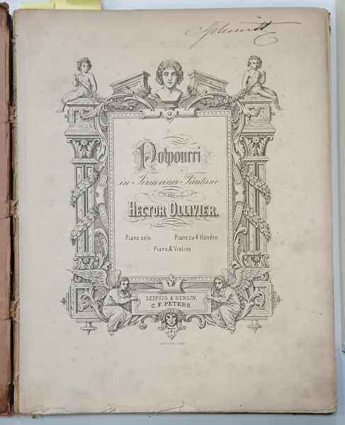 COLEGAT DE 8 PARTITURI , COMPOZITORI STRAINI , CCA . 1900