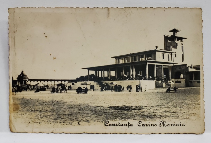 CONSTANTA , CAZINOU MAMAIA , CARTE POSTALA ILUSTRATA , INTERBELICA