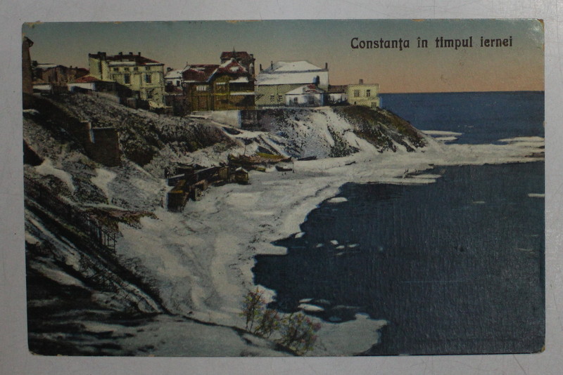 CONSTANTA IN TIMPUL IERNEI , CARTE POSTALA ILUSTRATA , POLICROMA , CIRCULATA , DATATA 1931