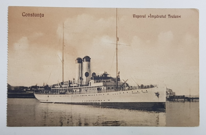 CONSTANTA , VAPORUL ' IMPARATUL TRAIAN ' , CARTE POSTALA ILUSTRATA , 1926